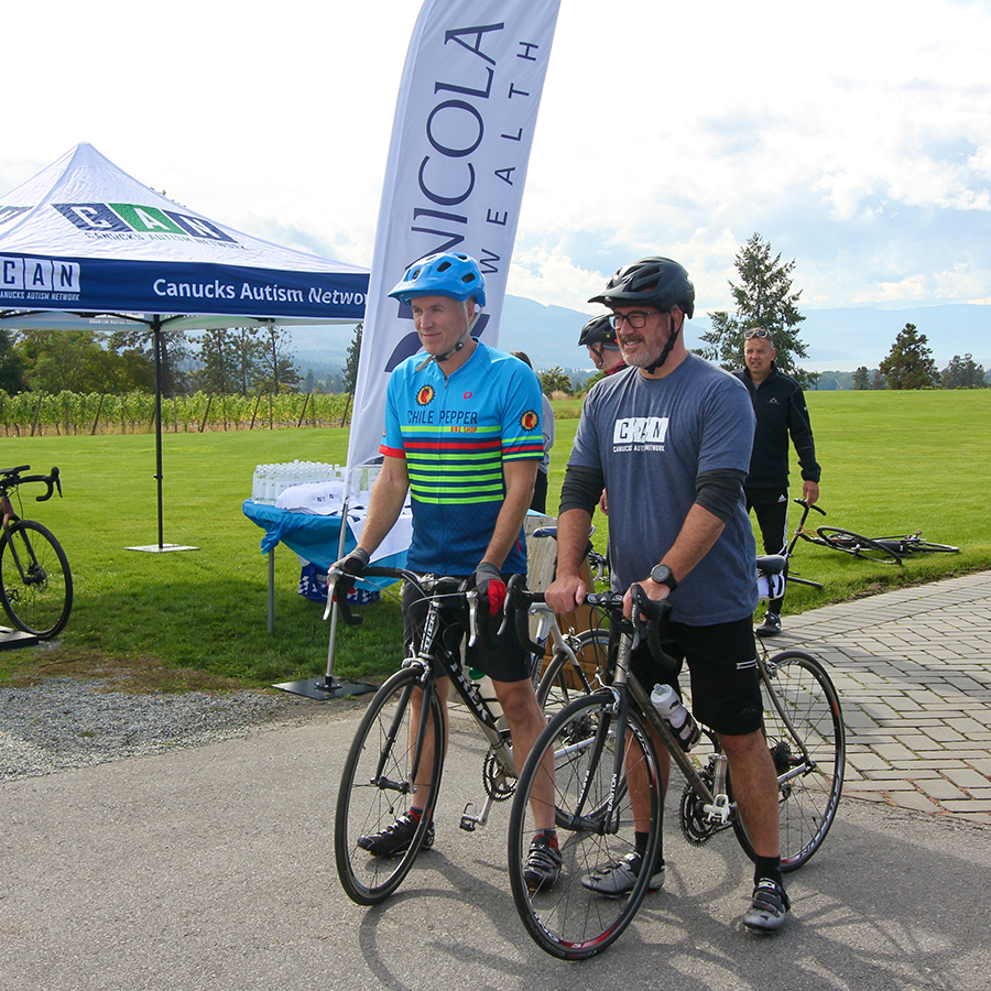 CAN CEO Britt Andersen and CAN Board Chair Bill MacDonald at the 2021 ride.