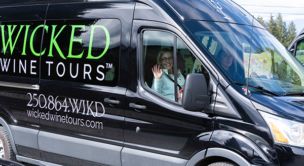Wicked Wines tour bus
